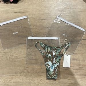 NWT Mikoh Comino Style Bikini Bottoms Size Small